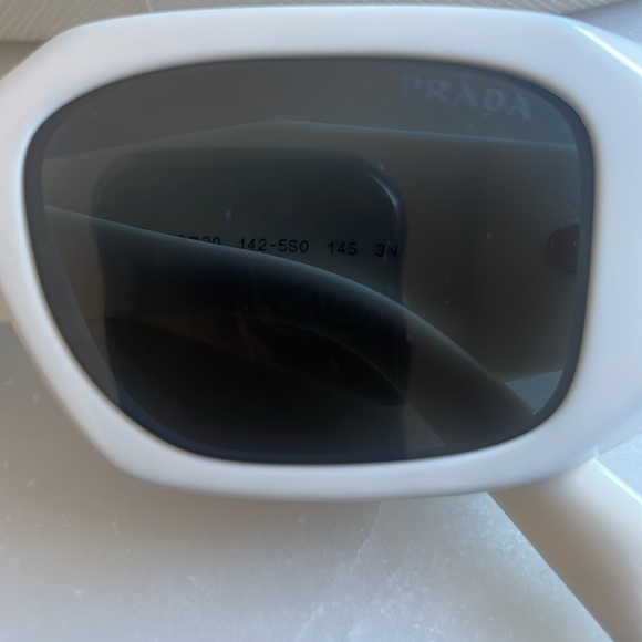 PRADA PR 17WS White Rectangle Sunglasses - Picture 9 of 11